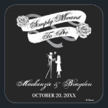 Nightmare Before Christmas - Wedding Square Sticker<br><div class="desc">Nightmare Before Christmas Wedding</div>