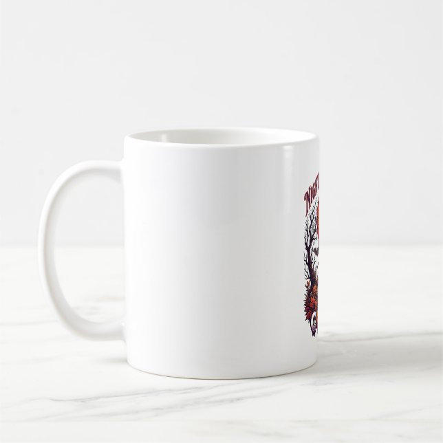Nightmare Before Coffee Halloween Skull Mug Ghost  (Left)