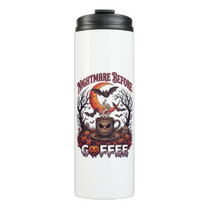 Nightmare Before Coffee Halloween Skull Mug Ghost