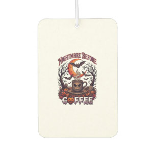 Nightmare Before Coffee Halloween Skull Mug Ghost Air Freshener