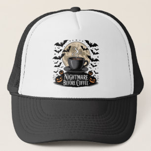 Nightmare Before Coffee Halloween Trucker Hat