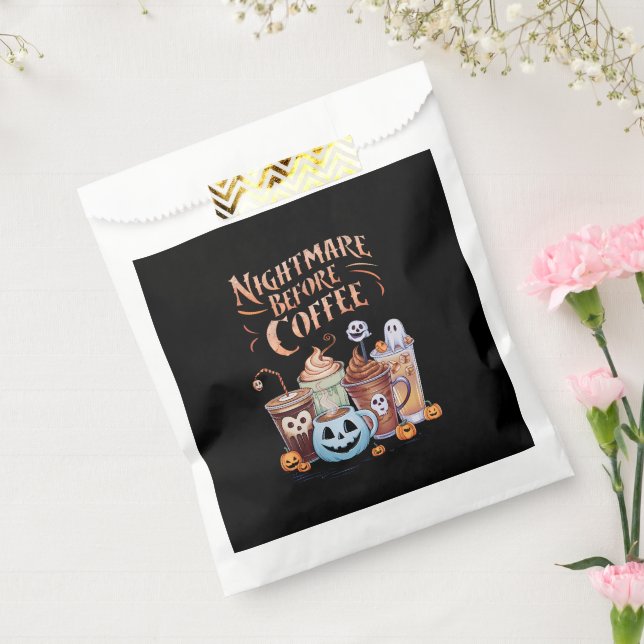 Nightmare Before Coffee Pumpkin Spice Halloween Favour Bag (Sealed)