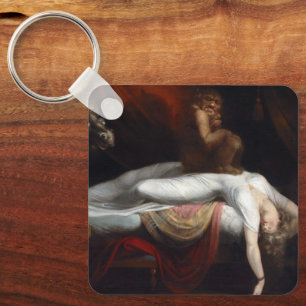 Nightmare by Henry Fuseli Gothic Macabre Dark Art Keychain