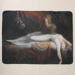 Nightmare by Henry Fuseli Gothic Macabre Dark Art Sherpa Blanket
