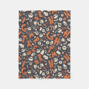 Nightmare Character Toss Pattern Fleece Blanket