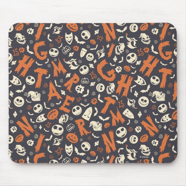 Nightmare Character Toss Pattern Mouse Pad (Front)