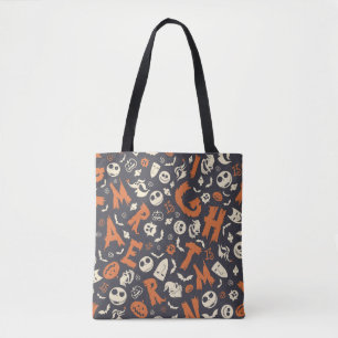 Nightmare Character Toss Pattern Tote Bag