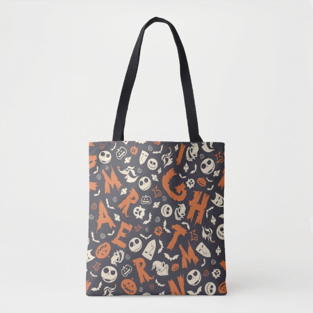 Nightmare Character Toss Pattern Tote Bag (Front)