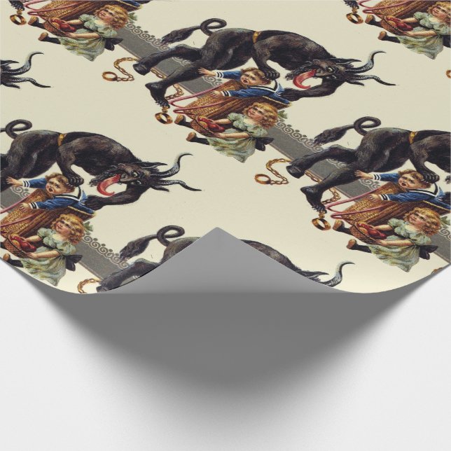 nightmare christmas krampus wrapping paper (Corner)