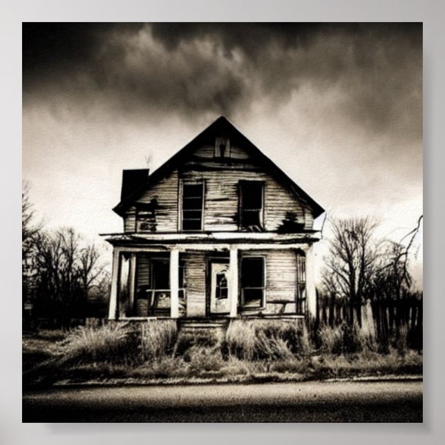 Nightmare Shadows: Unveiling the Cursed Town Poster (Front)