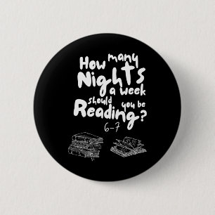 Nights Reading 6-7 Meme English Teacher Book Lover 2 Inch Round Button