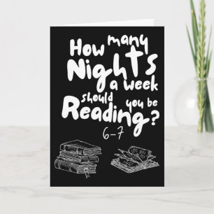 Nights Reading 6-7 Meme English Teacher Book Lover Card