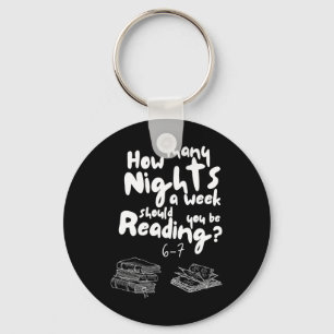 Nights Reading 6-7 Meme English Teacher Book Lover Keychain