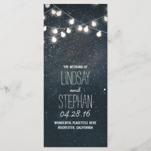 Nights Stars and String Lights Wedding Programs