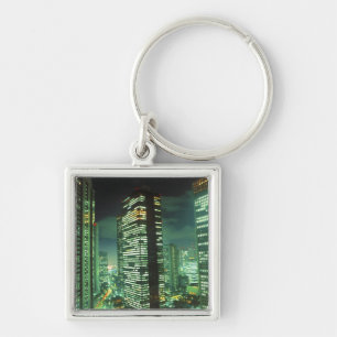 Nightscape, Shinjuku, Tokyo, Japan Keychain