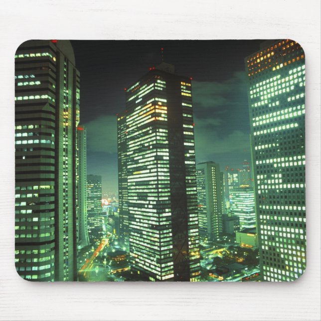 Nightscape, Shinjuku, Tokyo, Japan Mouse Pad (Front)