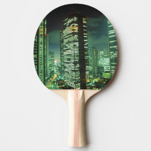 Nightscape, Shinjuku, Tokyo, Japan Ping Pong Paddle