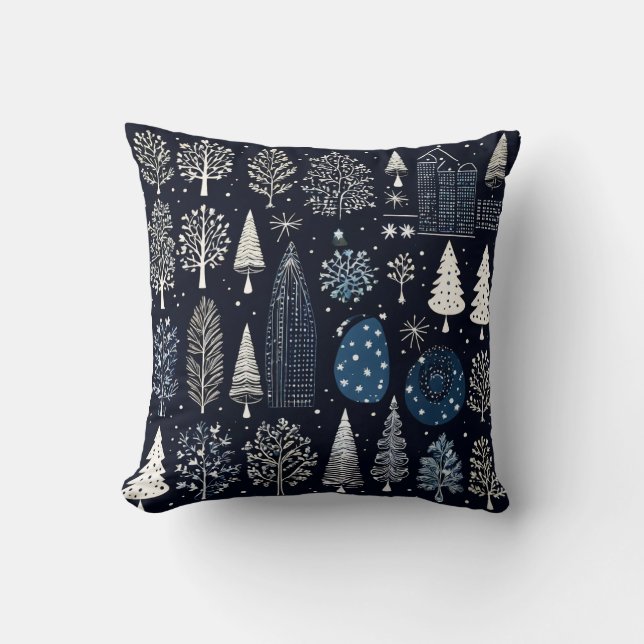 nightscape throw pillow (Front)
