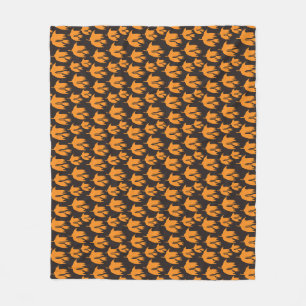 Nighttime Broom Ride - seamless Halloween pattern Fleece Blanket
