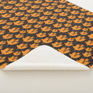 Nighttime Broom Ride - seamless Halloween pattern Sherpa Blanket