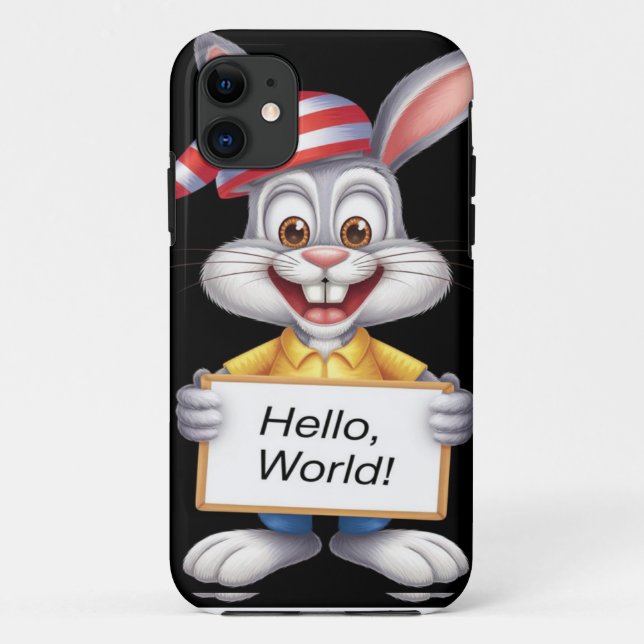  Nighttime Bunny Delight" - Rabbit Phone Case  (Back)