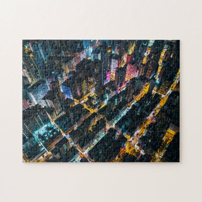 Nighttime cityscape jigsaw puzzle (Horizontal)
