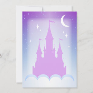 Nighttime Dreamy Castle In The Clouds Starry Sky