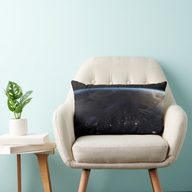 Nighttime Far Northern Europe Lumbar Pillow (Chair)
