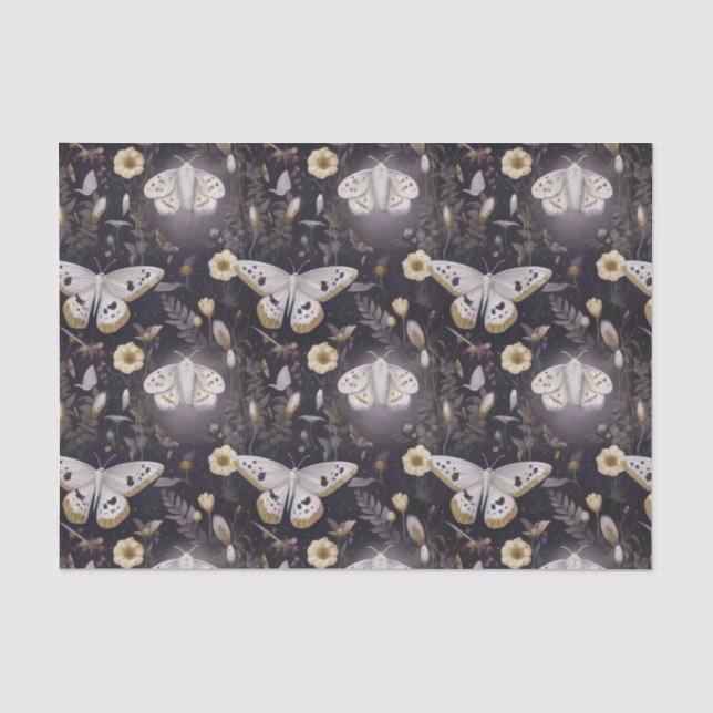 Nighttime Moths Tissue Paper (Front)