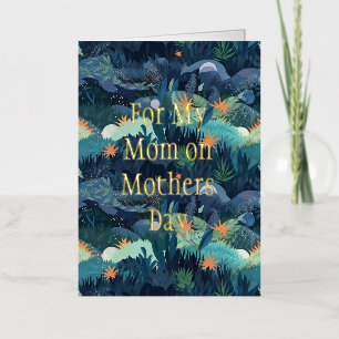 Nighttime Nature Flora Mothers Day Foil Greeting Card