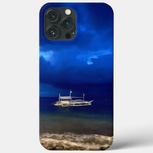 Nighttime seascape.  poster pedestal sign thank yo iPhone 13 pro max case