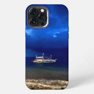 Nighttime seascape.  poster pedestal sign thank yo iPhone 13 pro max case