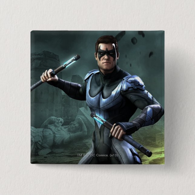 Nightwing 2 Inch Square Button (Front)
