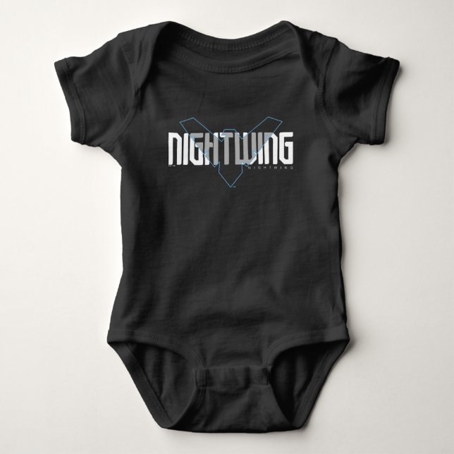Nightwing Hi-Tech Name Graphic Baby Bodysuit (Front)