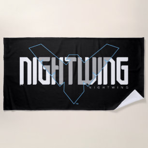 Nightwing Hi-Tech Name Graphic Beach Towel