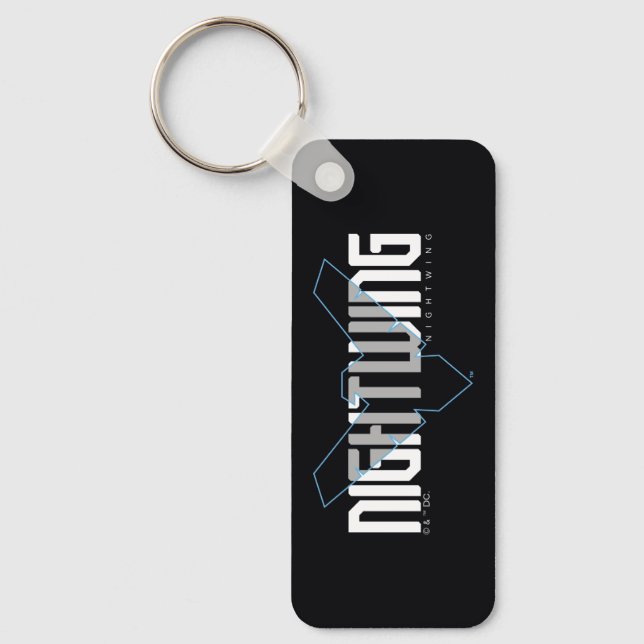 Nightwing Hi-Tech Name Graphic Keychain (Front)