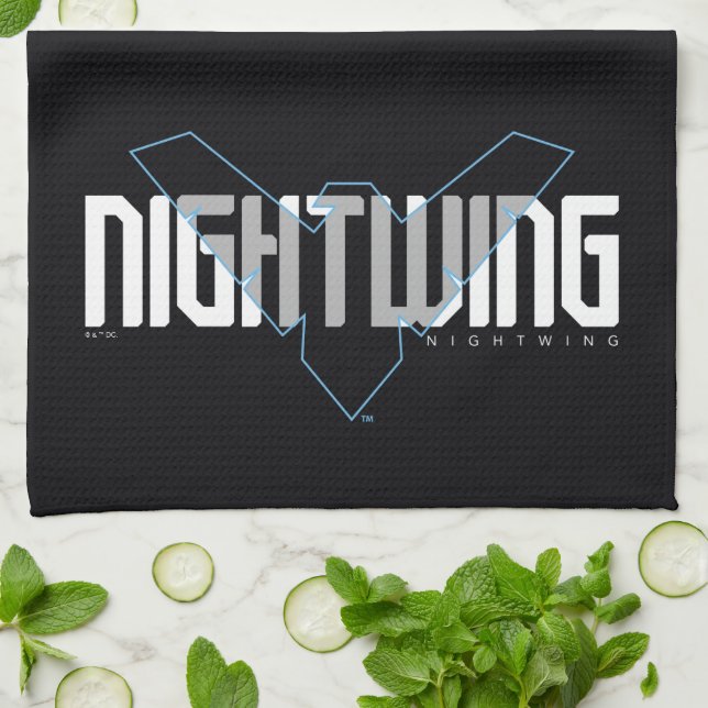 Nightwing Hi-Tech Name Graphic Kitchen Towel (Folded)