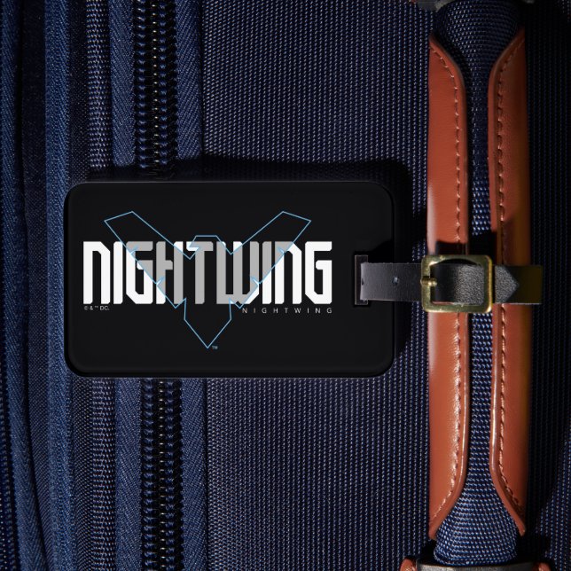 Nightwing Hi-Tech Name Graphic Luggage Tag (Front Insitu 4)