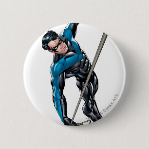 Nightwing with rope 2 inch round button