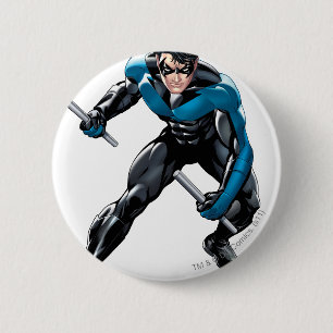 Nightwing with Weapons 2 Inch Round Button
