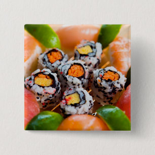 Nigiri and Maki 2 Inch Square Button