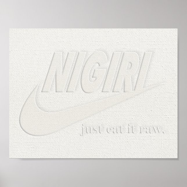Nigiri Embossed Parody Poster (Front)