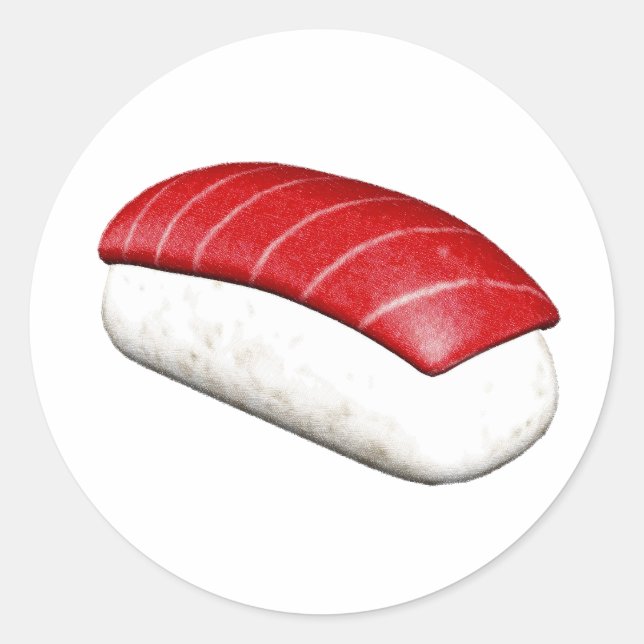 Nigiri Maguro Sushi Classic Round Sticker (Front)