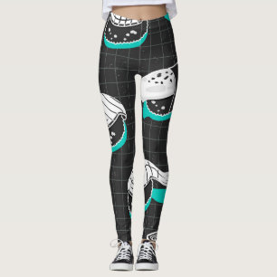 Nigiri Sushi Vintage Sketch Pattern Leggings