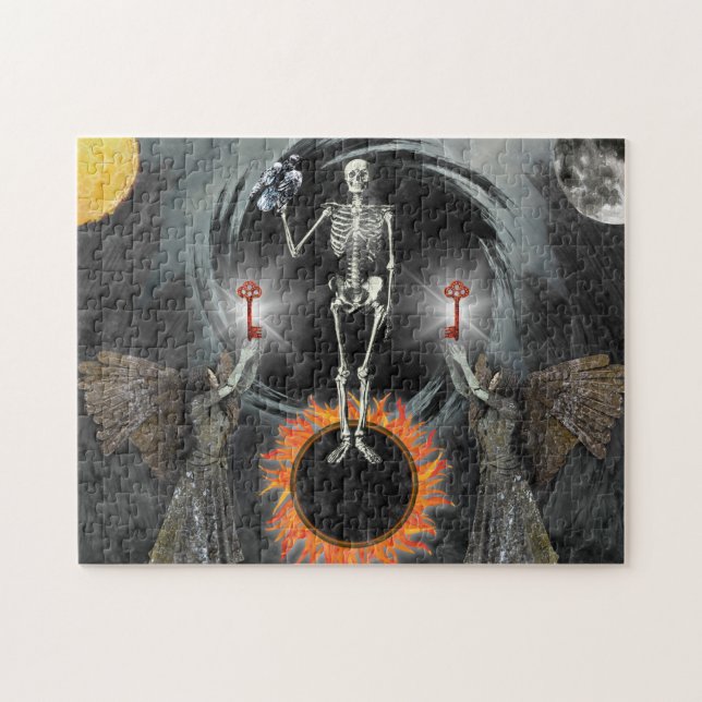 Nigredo Traditional Alchemy Putrefaction Black Sun Jigsaw Puzzle (Horizontal)