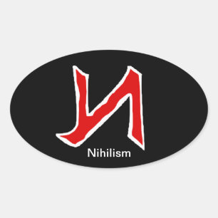 Nihilism Oval Sticker