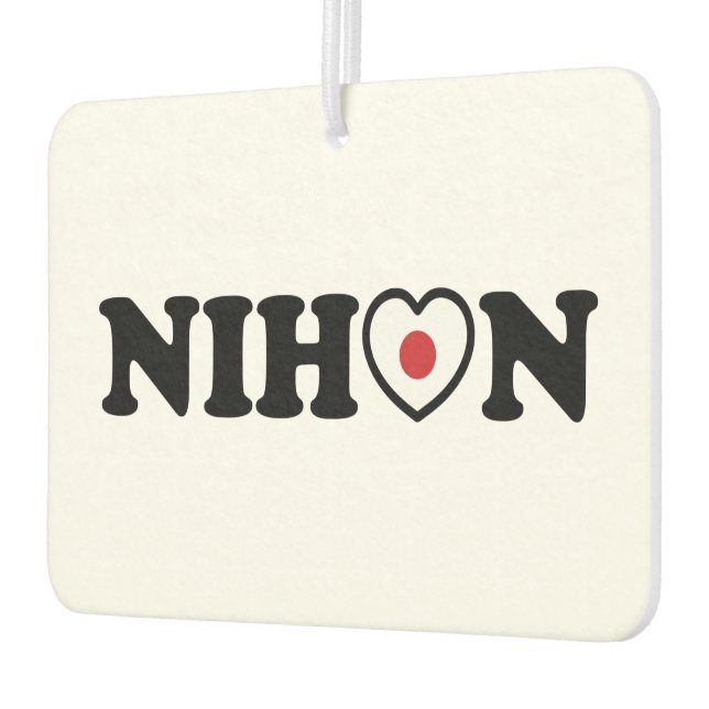 Nihon Love Heart Flag Air Freshener (Left)