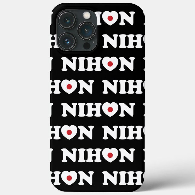 Nihon Love Heart Flag Case-Mate iPhone Case (Back)