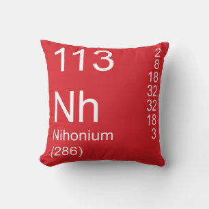 Nihonium Throw Pillow