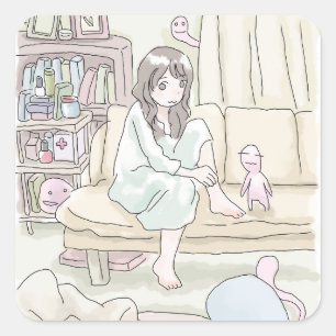 Niimi Musume Square Sticker